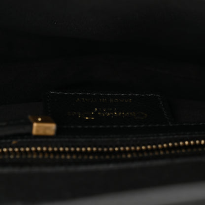 Christian Dior Grained Calfskin Saddle Bag With Strap Black 5 of 11