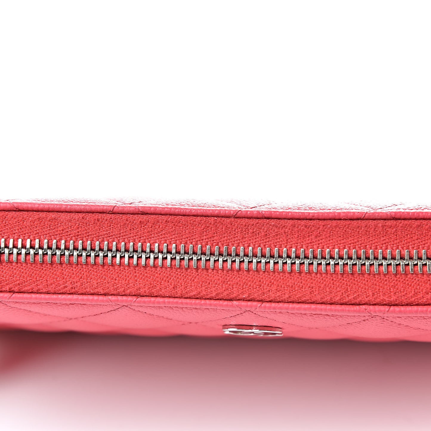 Caviar Quilted Large Gusset Zip Around Wallet Pink