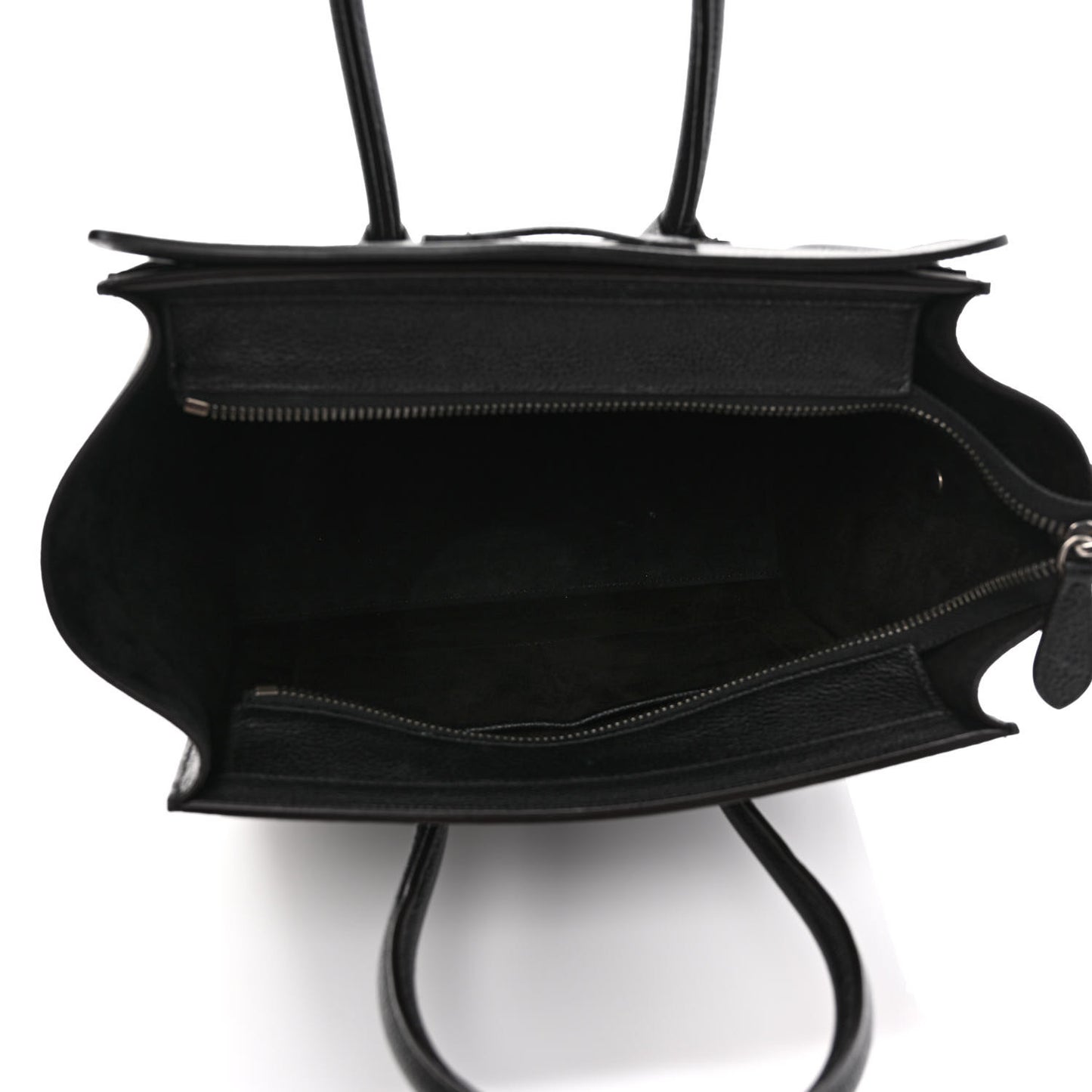 Drummed Calfskin Micro Luggage Black