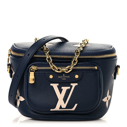 Louis Vuitton Empreinte Monogram Giant Mini By The Pool Bumbag Navy Creme 1 of 9