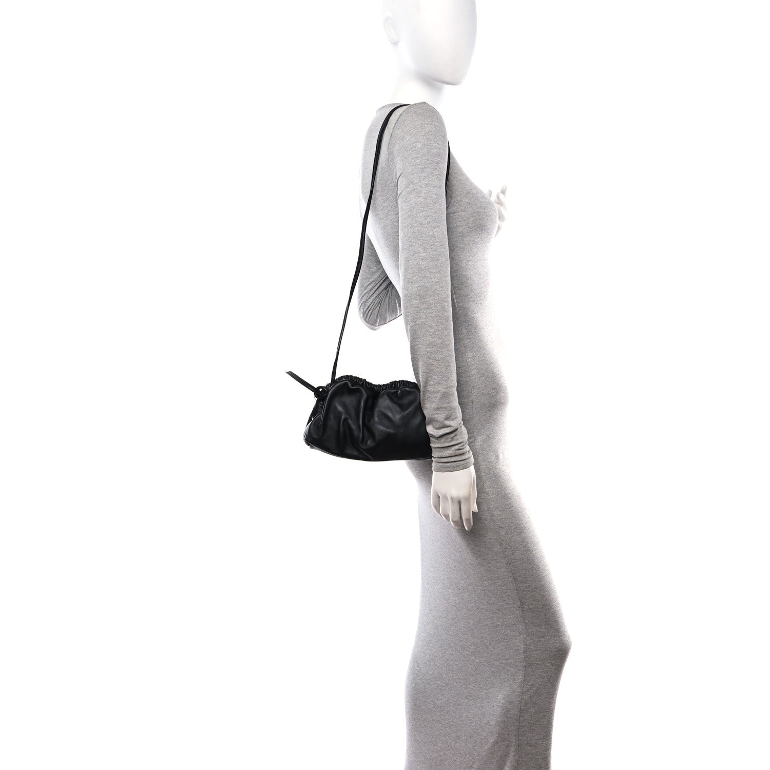 Mansur Gavriel Lambskin Mini Cloud Clutch Black Flamma 2 of 8