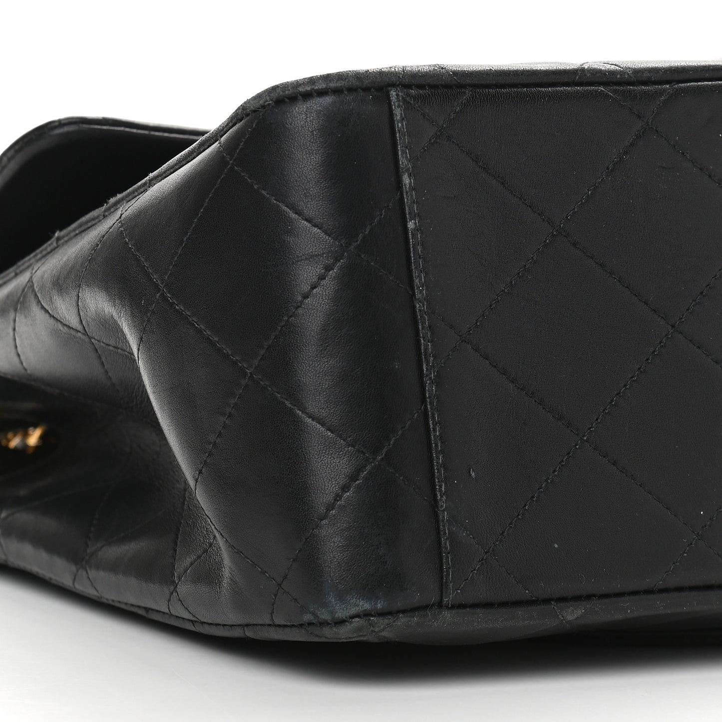 Lambskin Quilted XL Jumbo Single Flap Black