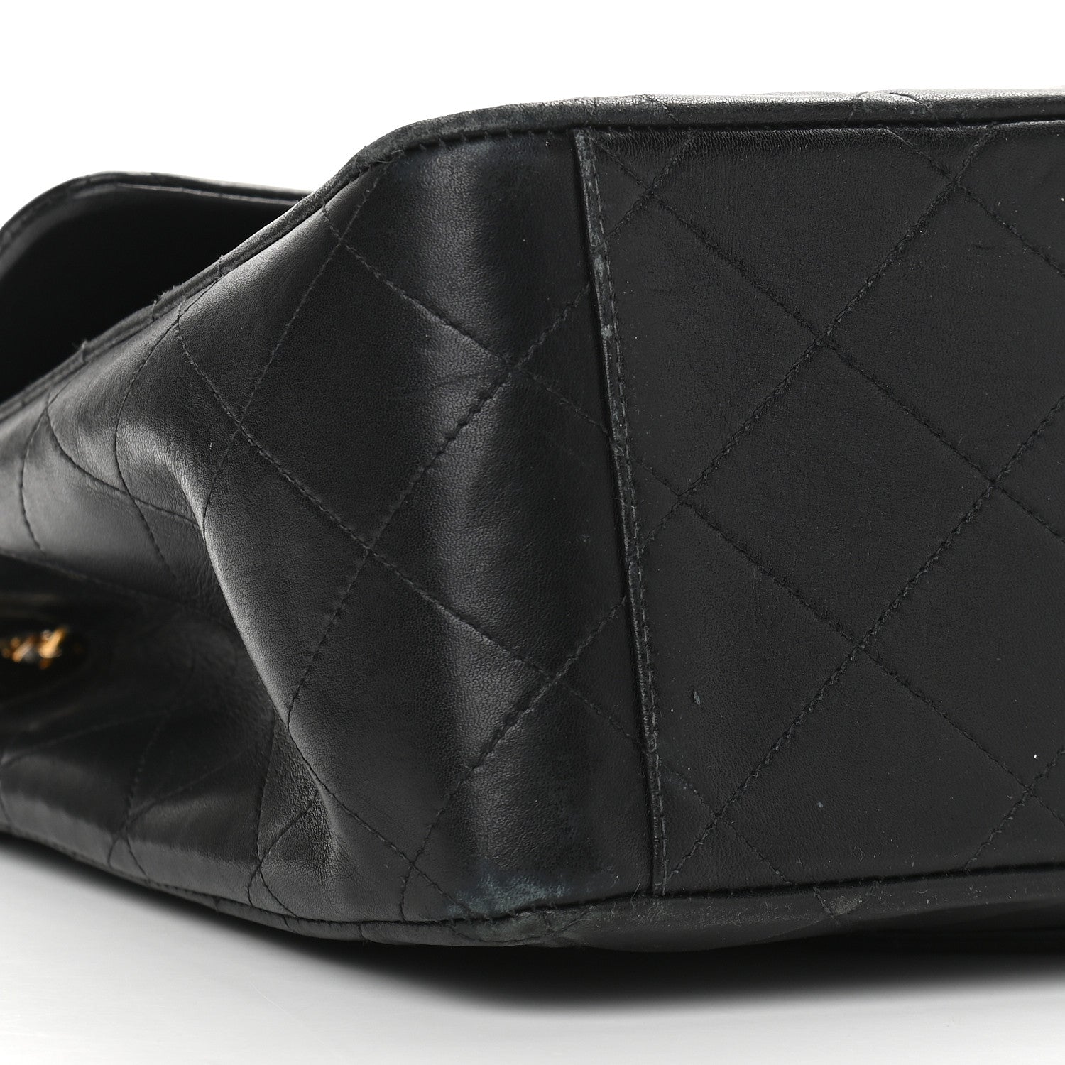 Chanel Lambskin Quilted XL Jumbo Single Flap Black 8 of 12