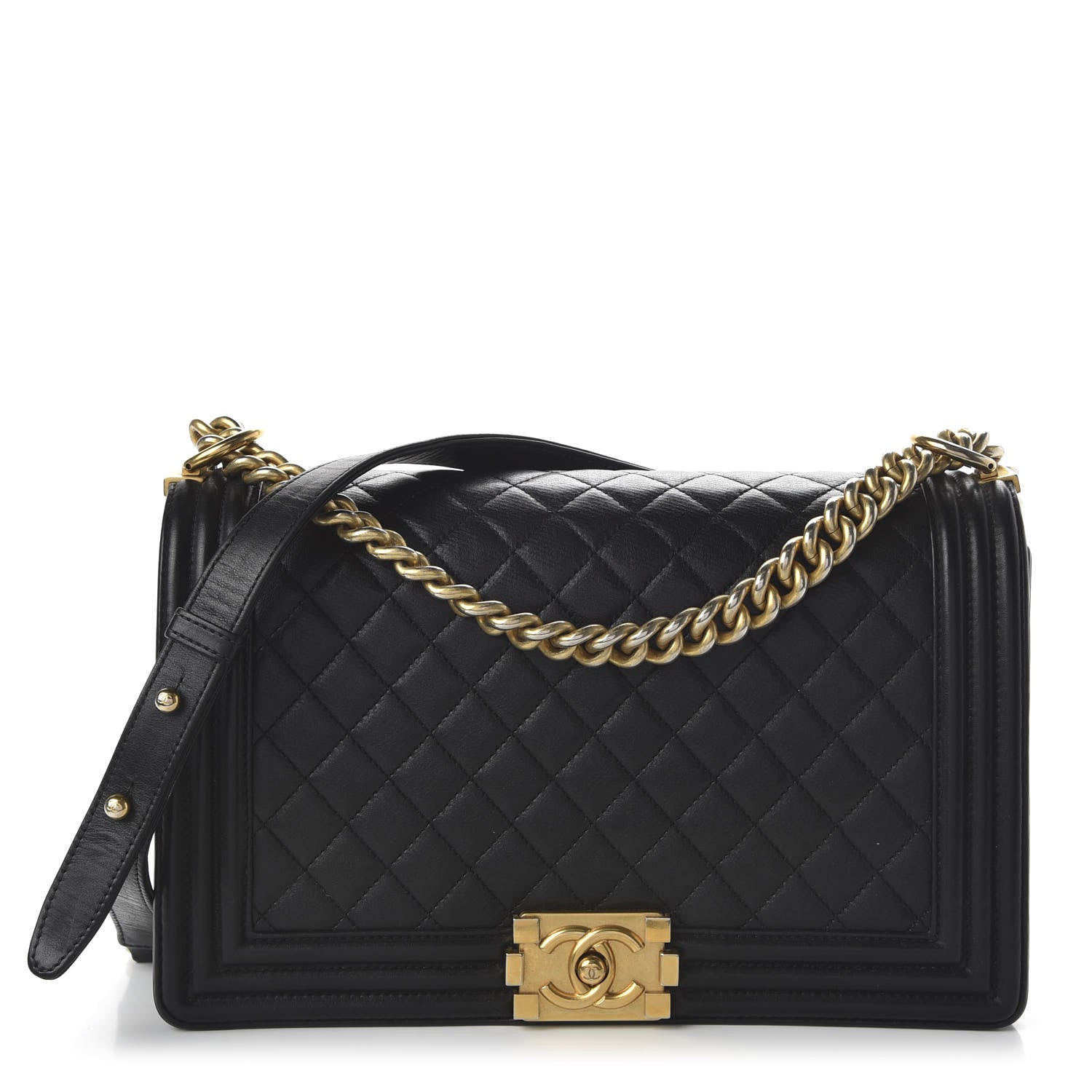 Chanel Calfskin Quilted New Medium Boy Flap Black 1 of 11