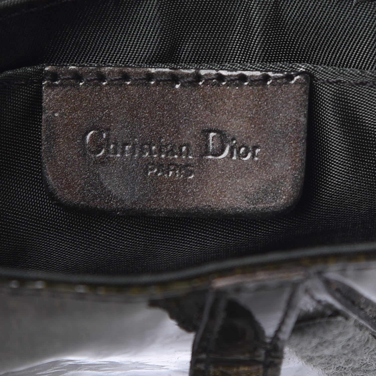 Christian Dior Patent Diorissimo Saddle Wristlet Green 7 of 8