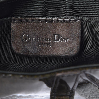 Christian Dior Patent Diorissimo Saddle Wristlet Green 7 of 8