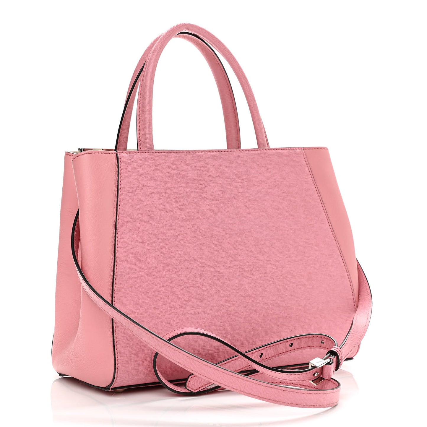 Vitello Elite Flamingo Mink Monster Charm Petite 2Jours Tote Pink Multicolor
