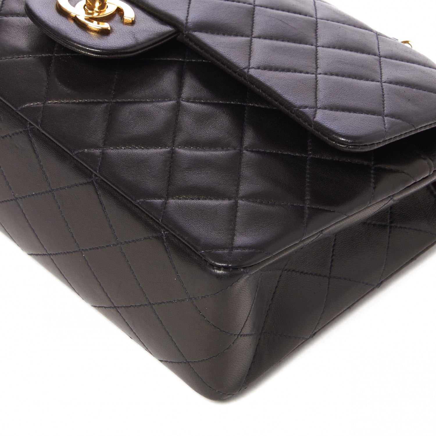 Chanel Lambskin Quilted Medium Double Flap Black 4 of 9