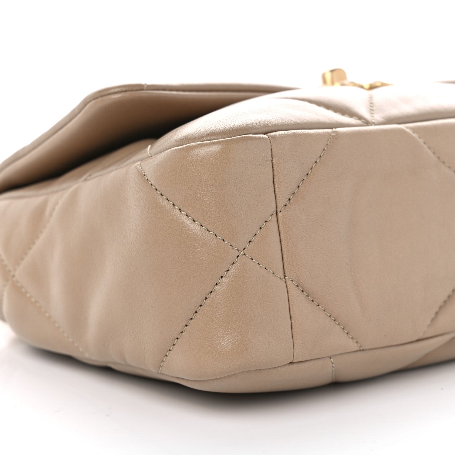 Chanel Lambskin Quilted Medium Chanel 19 Flap Dark Beige 9 of 11