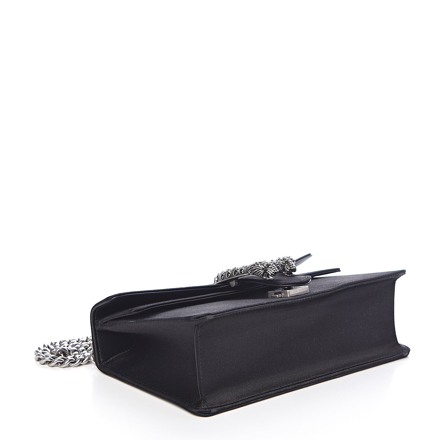Gucci Satin Silk Crystal Small Dionysus Shoulder Bag Black Black Diamond 4 of 10