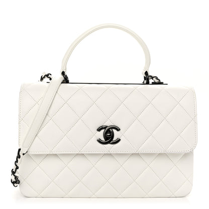 Chanel Lambskin Quilted Medium Trendy CC Flap Dual Handle Bag White 1 of 10
