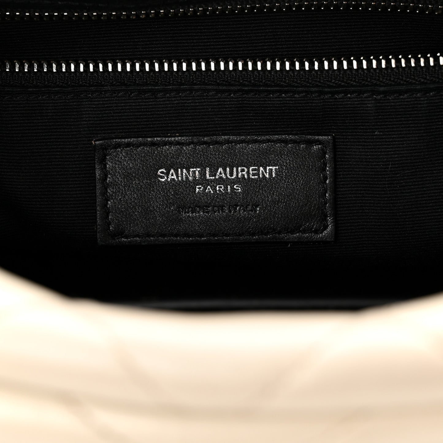 Calfskin Y Quilted Monogram Small Loulou Bowling Bag Ivory