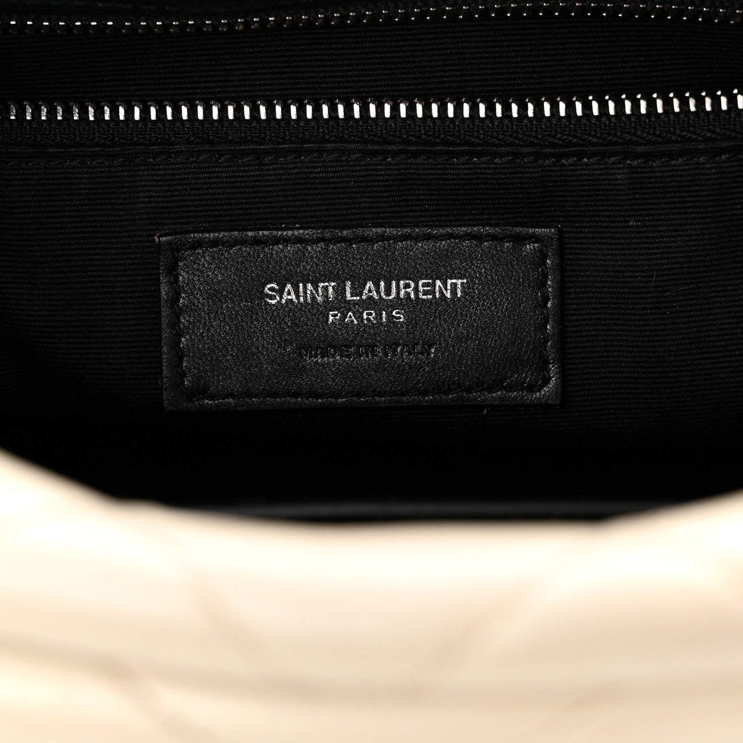 Saint Laurent Calfskin Y Quilted Monogram Small Loulou Bowling Bag Ivory 6 of 13