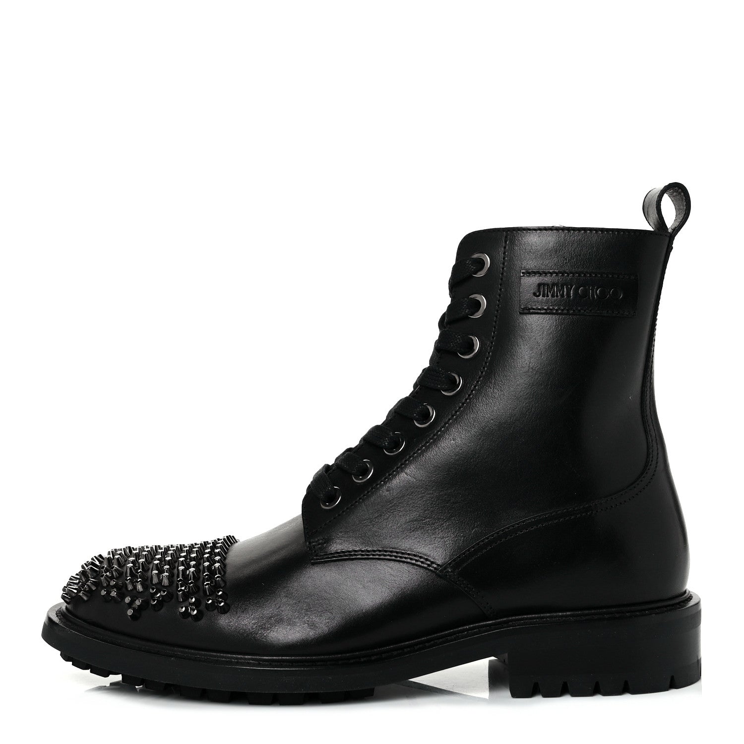 Jimmy Choo Calfskin Studs Mens Turing Ankle Boots 43 Black 1 of 6