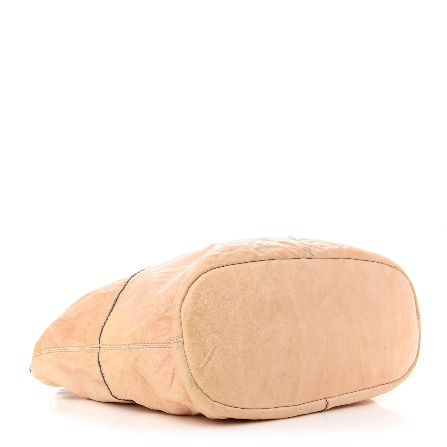 Wrinkled Lambskin Large Nightingale Beige