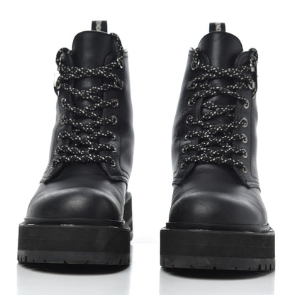 Fendi Calfskin FFreedom Platform Biker Boots 35 Black 2 of 18
