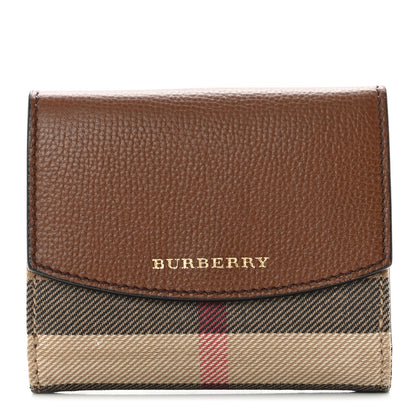 Burberry House Check Luna French Wallet Brown 1 of 6