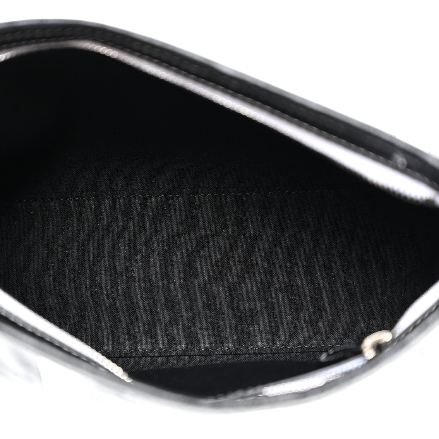 Balenciaga Agneau Arena Striped Patchwork Small Barbes Z Pouch with Handle Black White 5 of 10