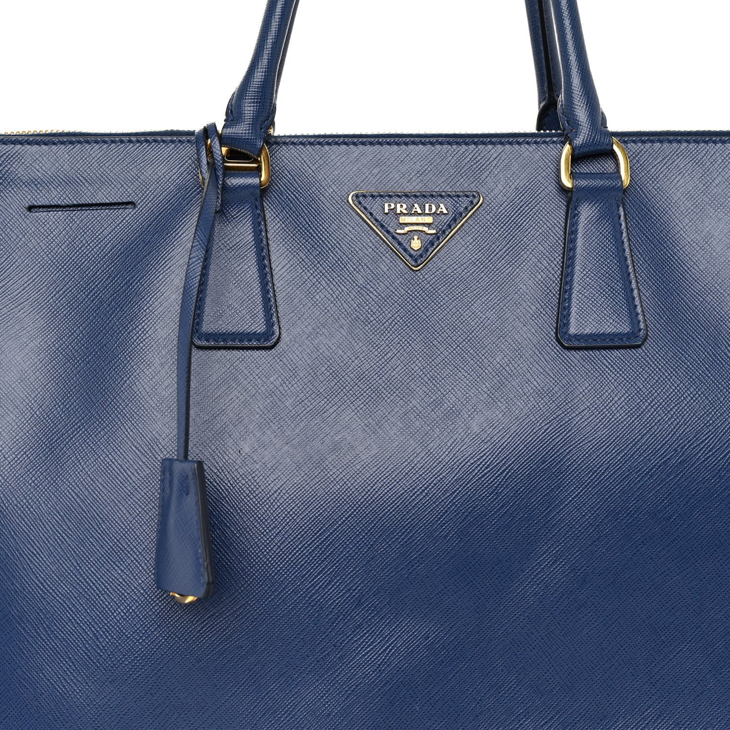 Saffiano Large Galleria Double Zip Tote Bluette