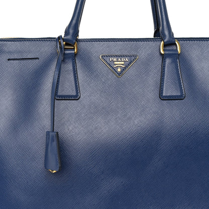 Prada Saffiano Large Galleria Double Zip Tote Bluette 7 of 9