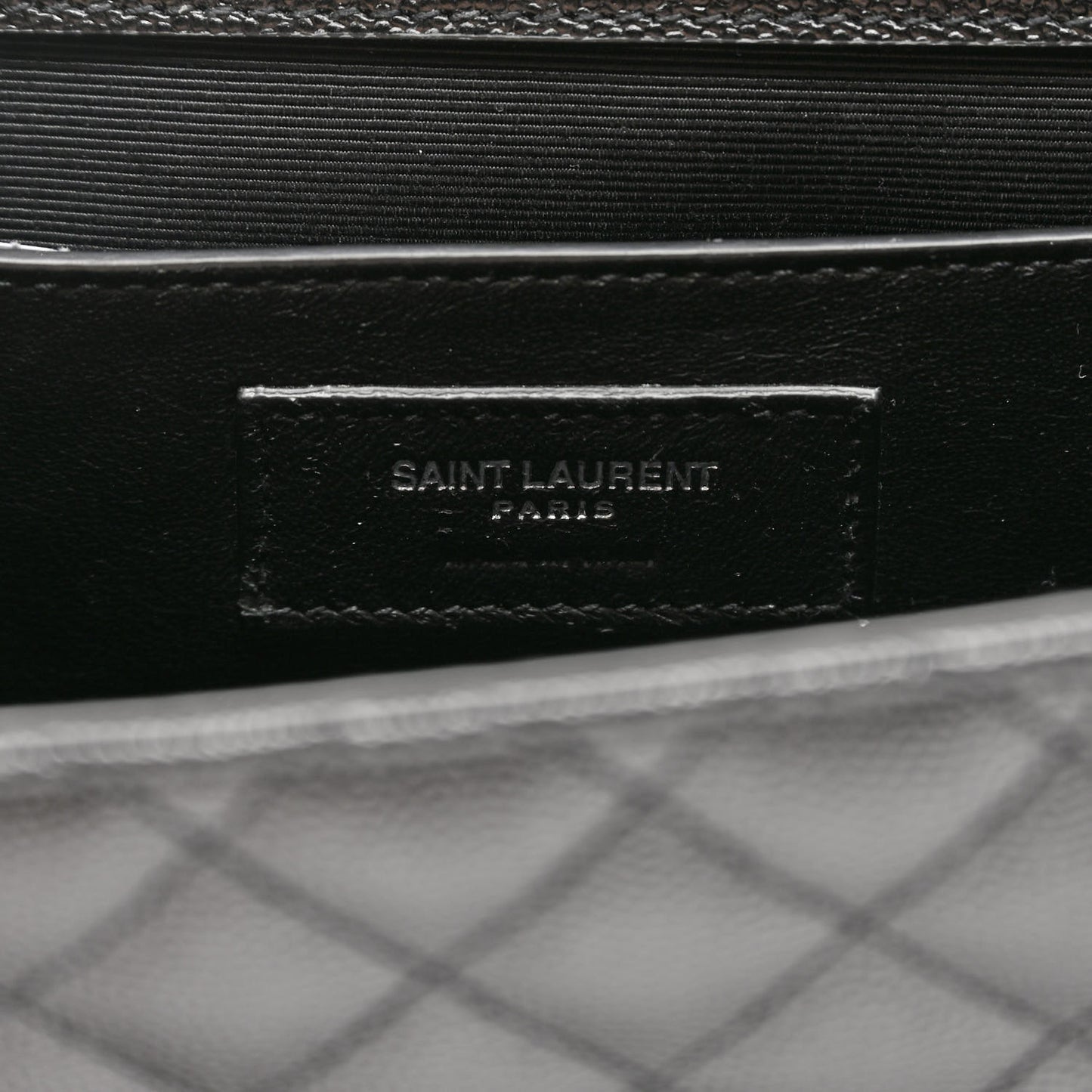Grain De Poudre Textured Mixed Matelasse Triquilt Medium Monogram Satchel Black