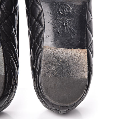 Chanel Aged Calfskin Quilted Cap Toe Ballerina Flats 40 Black 17 of 18