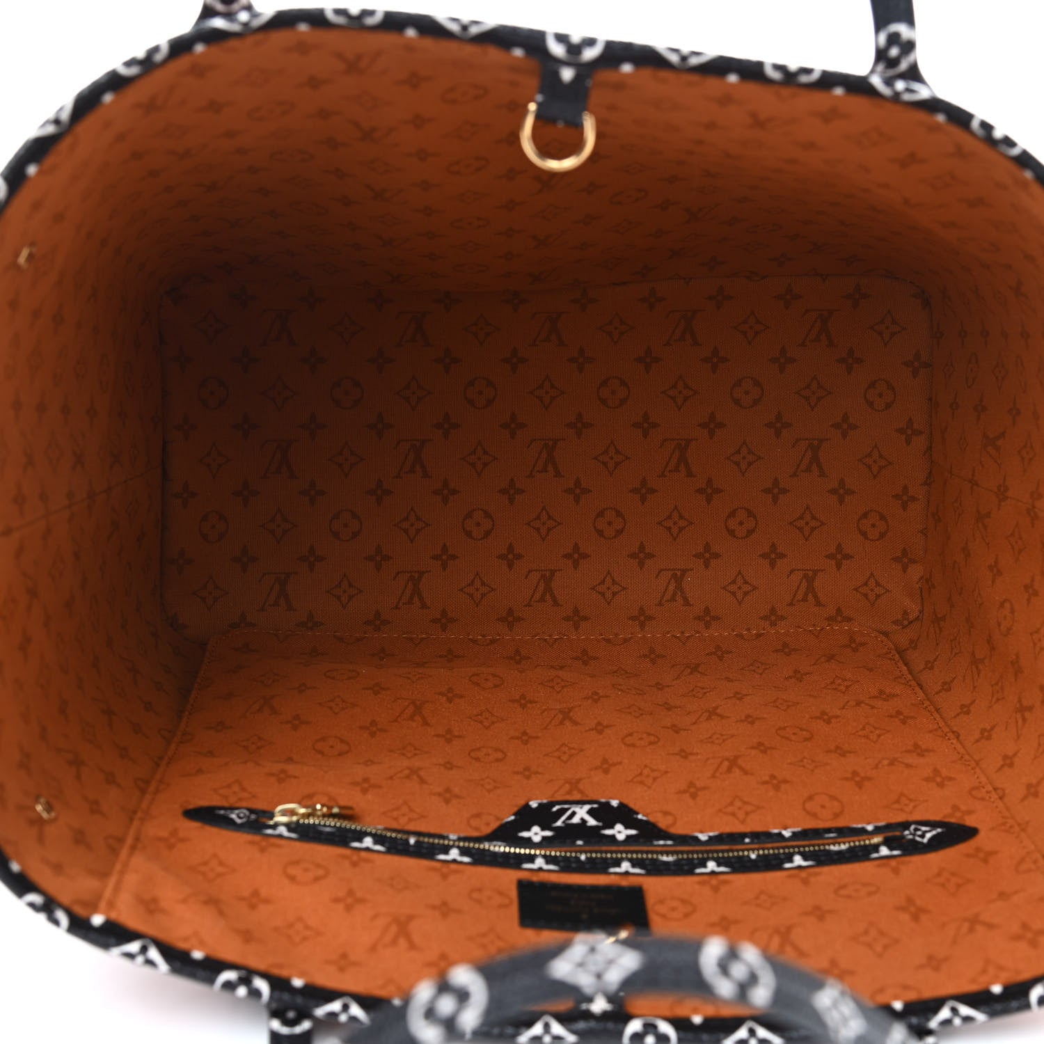Louis Vuitton Monogram Giant Crafty Neverfull MM Creme Caramel 5 of 9