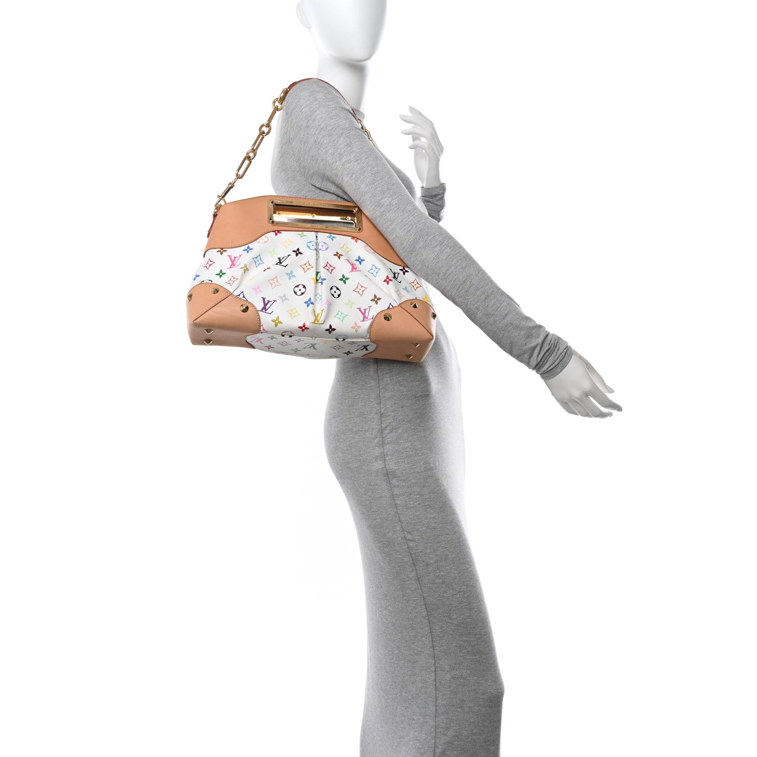 Louis Vuitton Monogram Multicolor Judy MM White 2 of 14