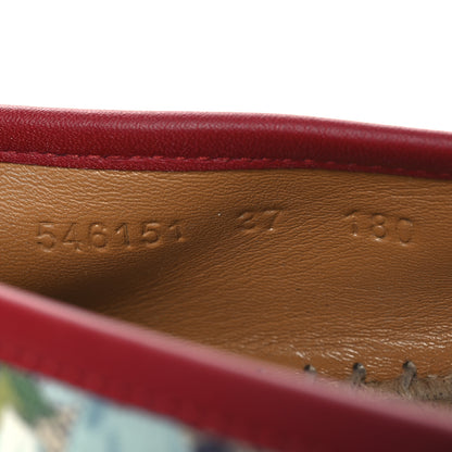 Gucci GG Supreme Monogram Blooms Espadrilles 37 Beige Blue Navy Hibiscus Red 11 of 15