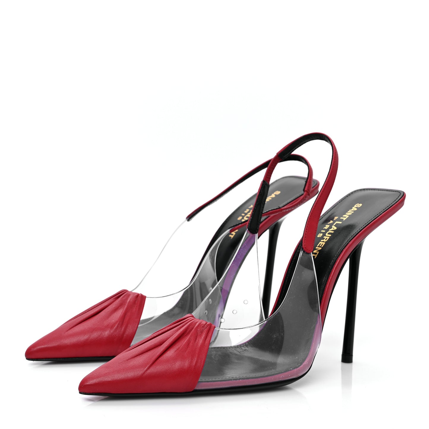 Calfskin PVC Chica 115 Slingback Pumps 37.5 Red