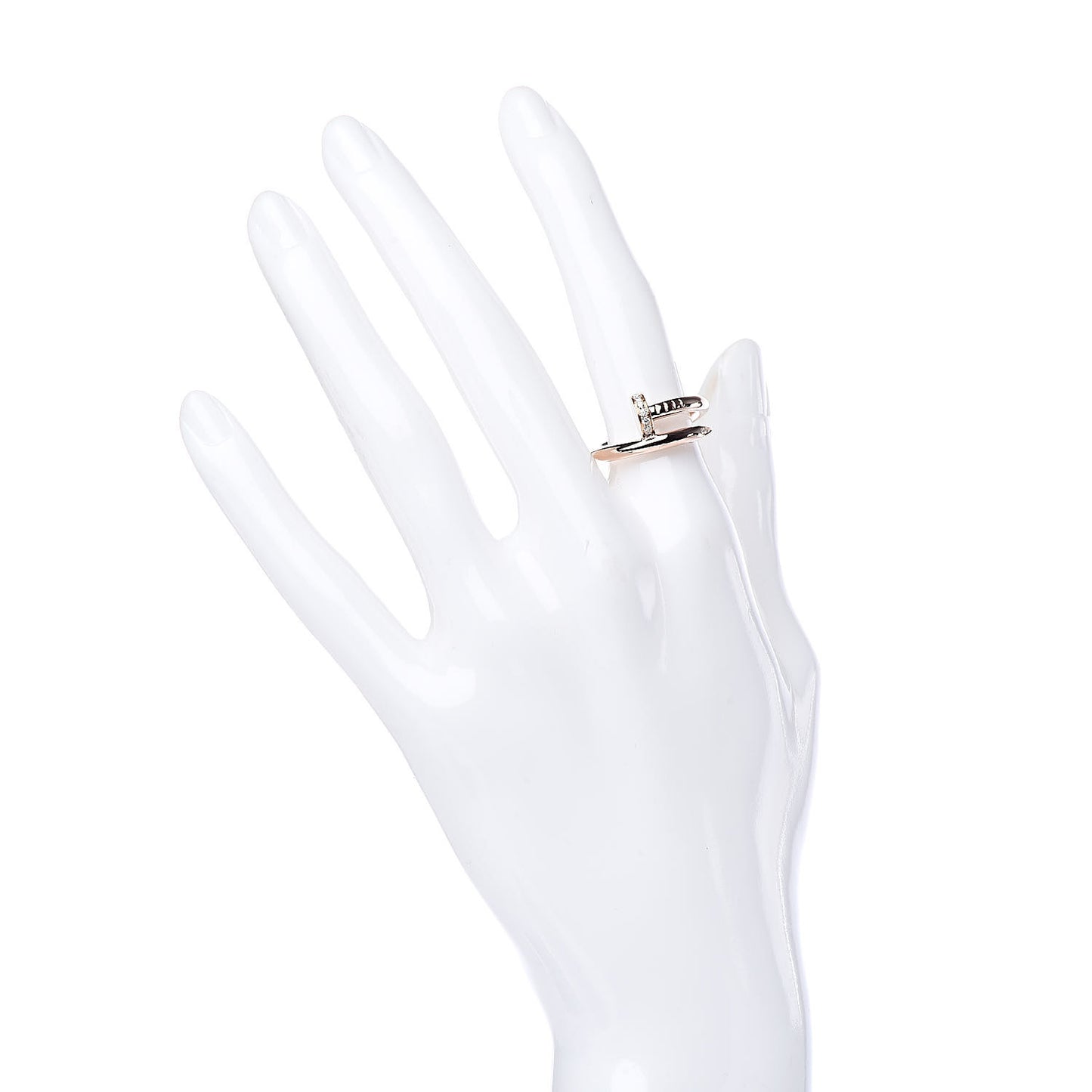 18K Pink Gold Diamond Juste Un Clou Ring 53 6.25
