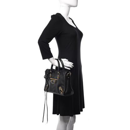 Balenciaga Chevre Gold Metallic Edge Hardware S City Black 2 of 9
