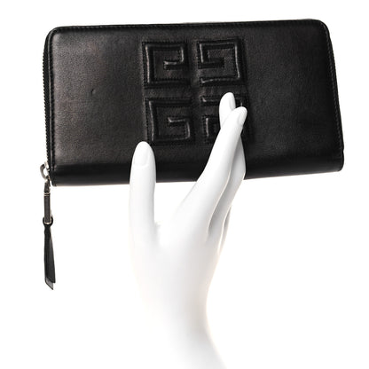 Givenchy Lambskin Logo Zip Around Wallet Black 2 of 8