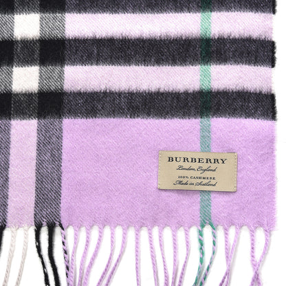 Burberry Cashmere Giant Check Icon Stripe Fringe Scarf 3 of 4