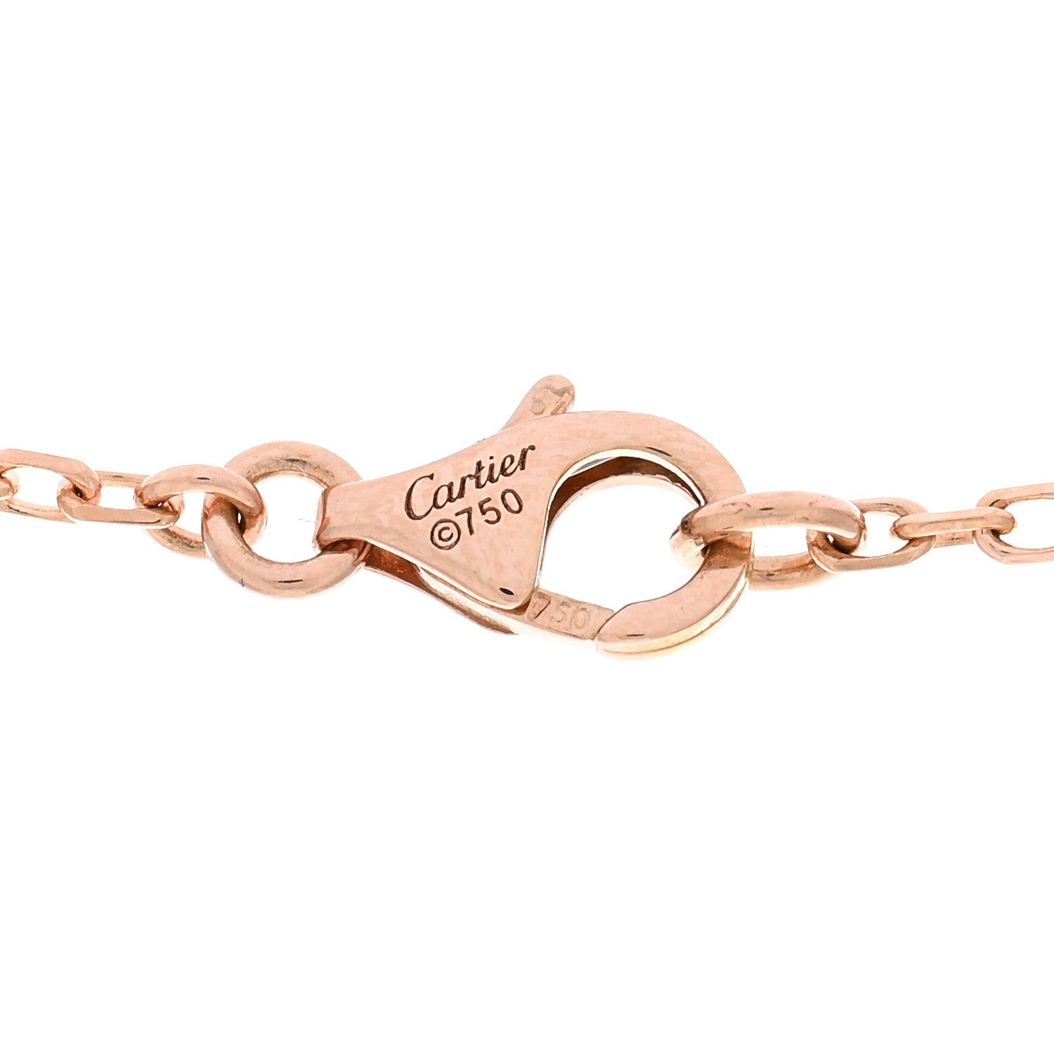 Cartier 18K Pink White Yellow Gold Diamond Trinity Pendant Necklace 5 of 6