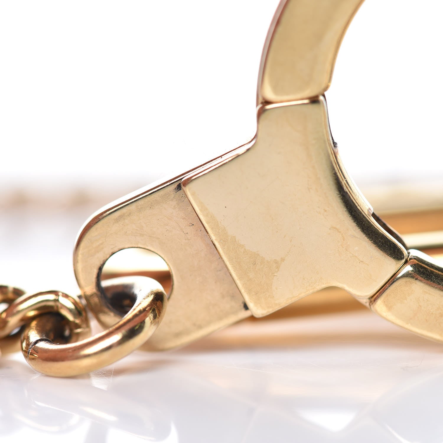 Louis Vuitton Metal Pochette Extender Key Ring Chain Gold 3 of 3