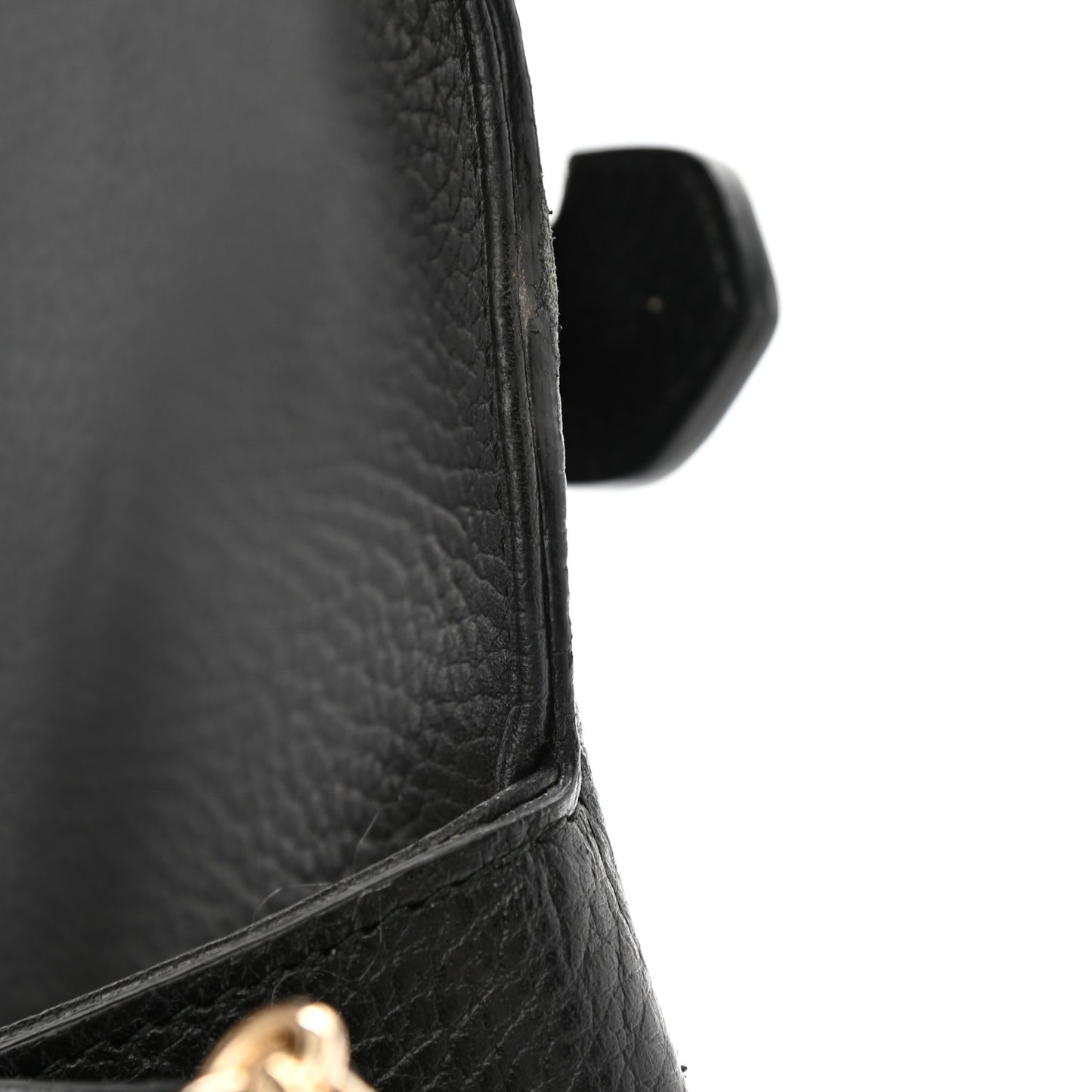Dollar Calfskin Medium Interlocking G Top Handle Shoulder Bag Black
