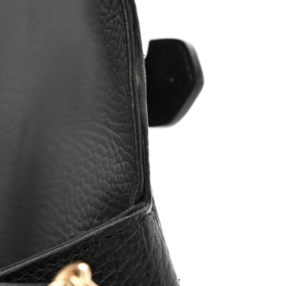 Gucci Dollar Calfskin Medium Interlocking G Top Handle Shoulder Bag Black 12 of 14