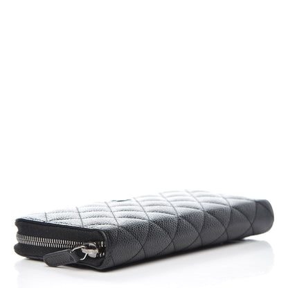 Chanel Caviar Quilted Large Gusset Zip Around Wallet Black 4 of 9