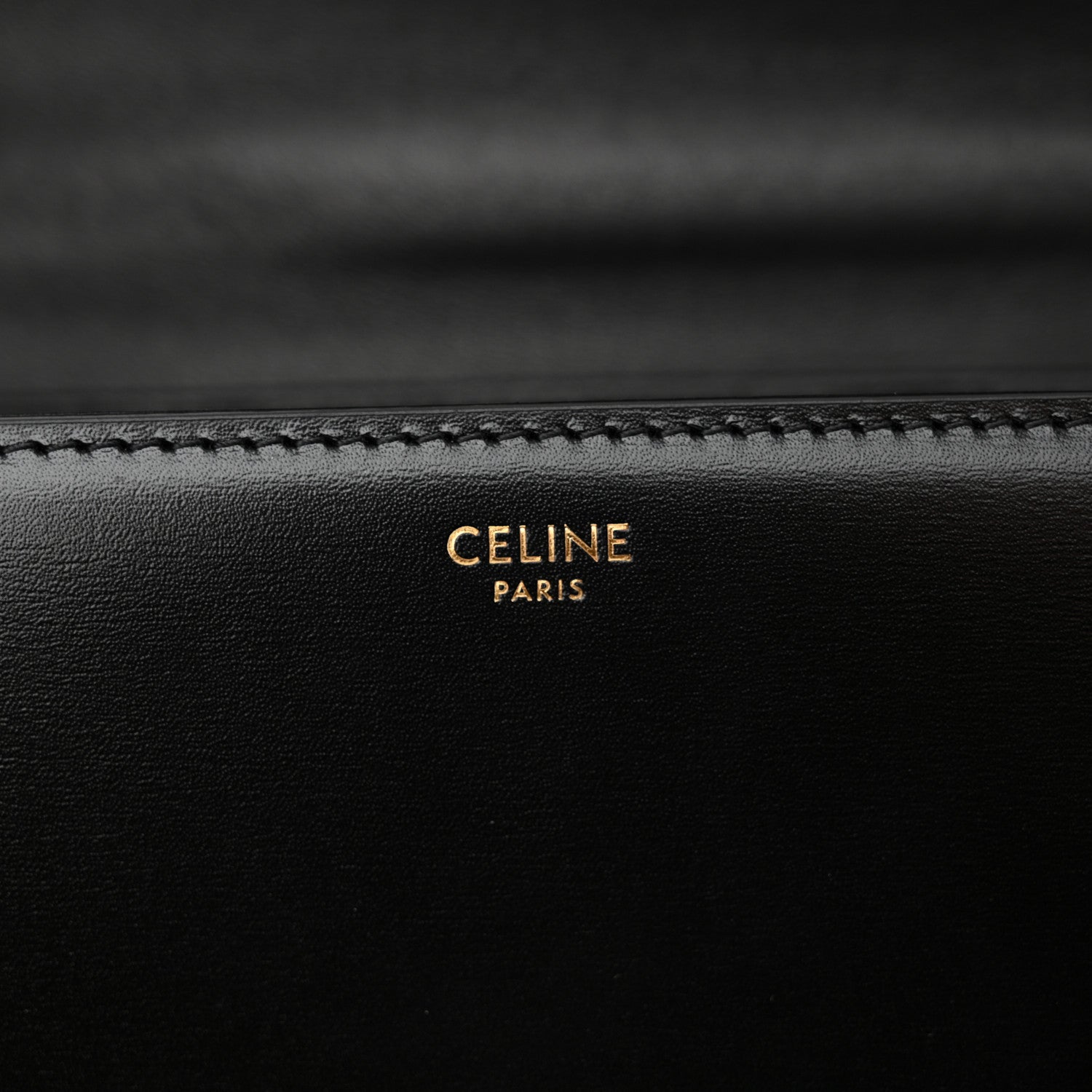 Celine Shiny Calfskin Teen Triomphe Black 6 of 15