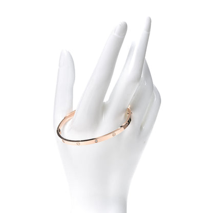 Cartier 18K Pink Gold 6 Diamond Small LOVE Bracelet 17 2 of 7