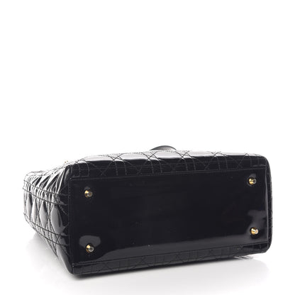 Christian Dior Patent Cannage Medium Lady Dior Black 4 of 13