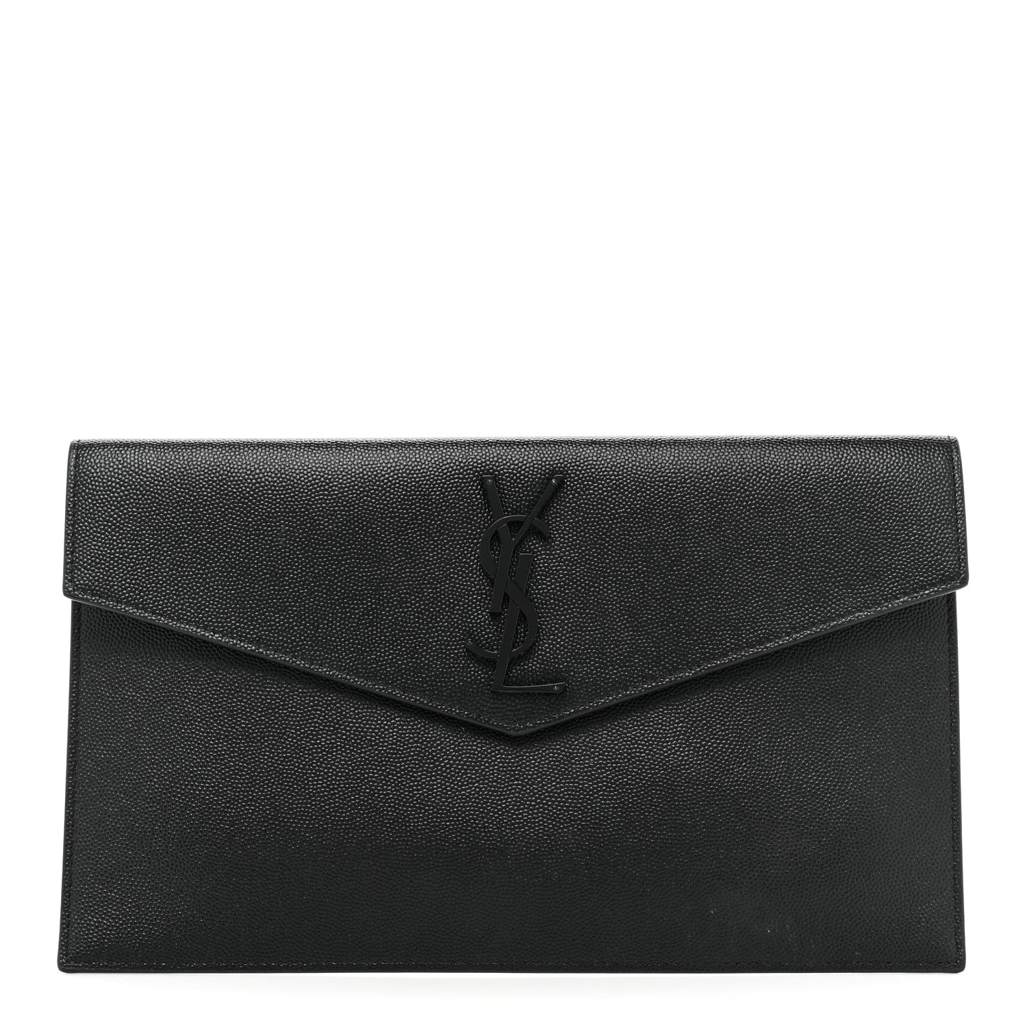 Saint Laurent Grain De Poudre Uptown Pouch Black 1 of 9