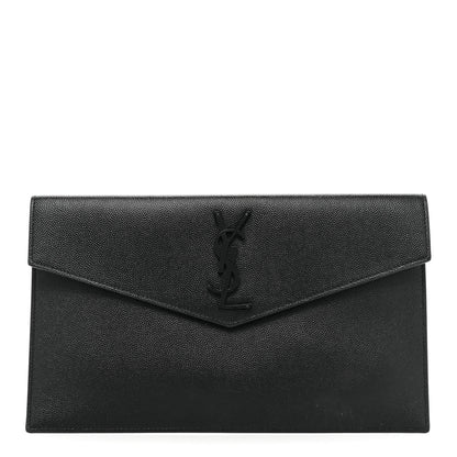 Saint Laurent Grain De Poudre Uptown Pouch Black 1 of 9
