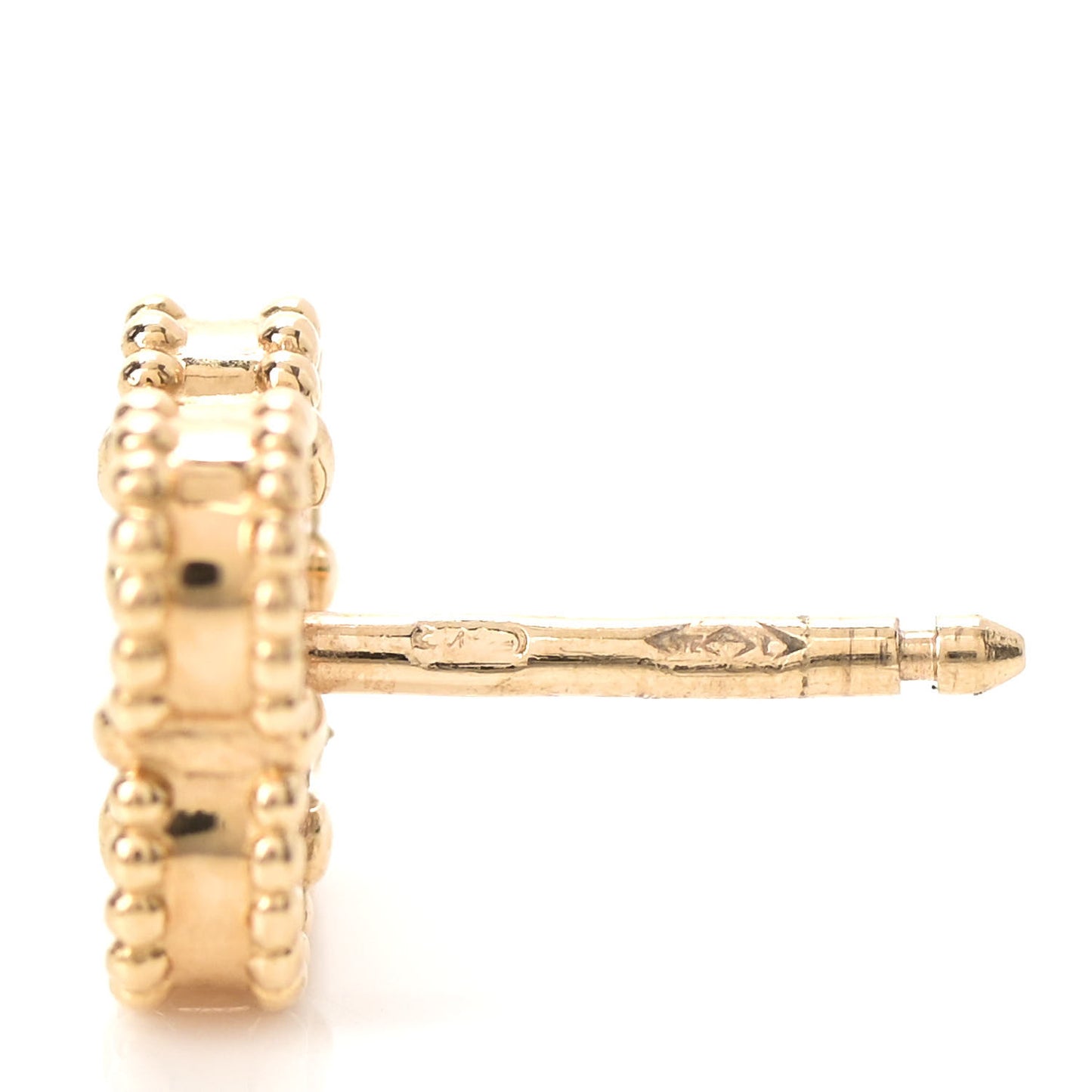 18K Yellow Gold Black Onyx Sweet Alhambra Earrings