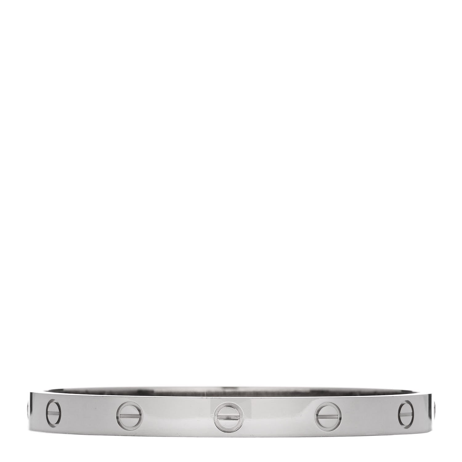 Cartier 18K White Gold LOVE Bracelet 18 1 of 9