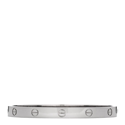 Cartier 18K White Gold LOVE Bracelet 18 1 of 9