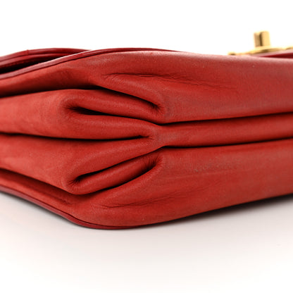 Chanel Iridescent Calfskin Quilted Small Straight Lined Flap Red 9 of 13