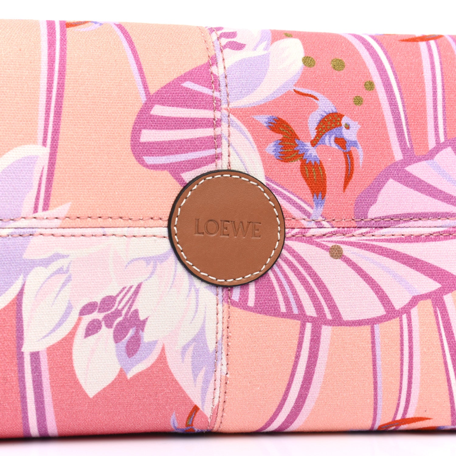Loewe Canvas Calfskin Waterlily Print Paulas Ibiza Small Cushion Tote 10 of 12