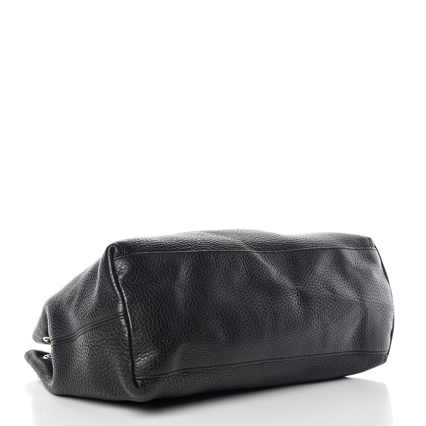 Pebbled Calfskin Medium Soho Chain Shoulder Bag Black